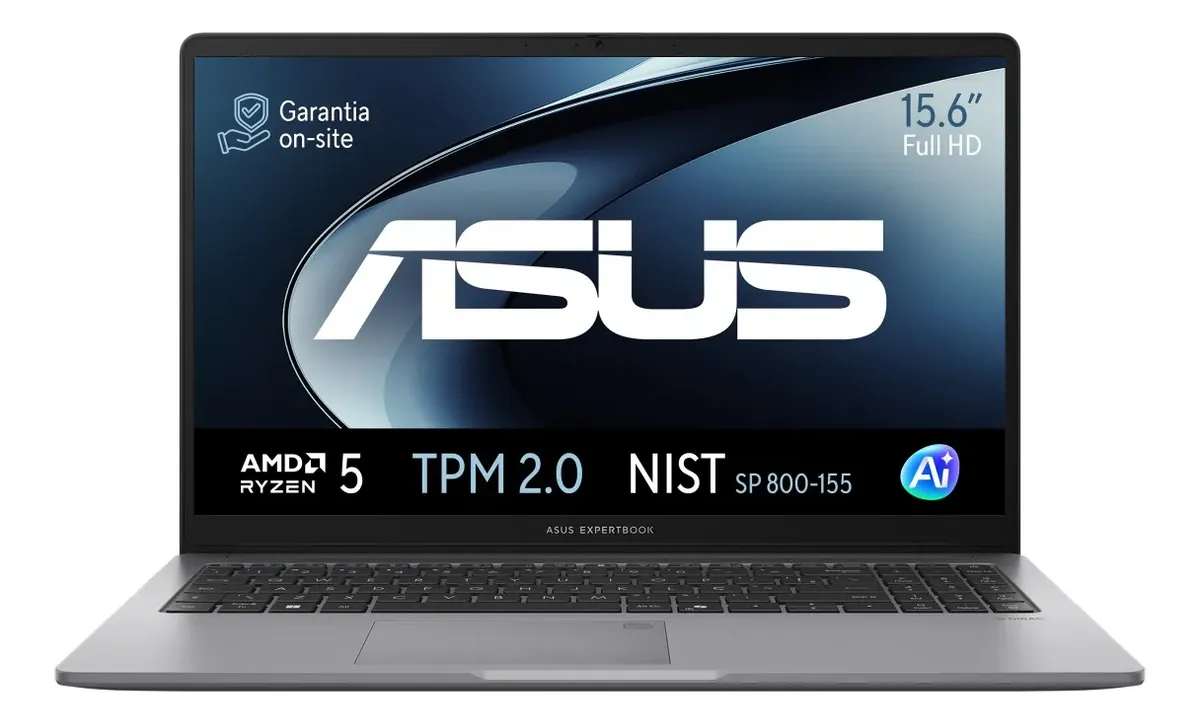 Notebook Asus Expertbook P1 PM1503CDA_BR-S70001W Ryzen 5 150, 8GB, 512GB, 15,6" FHD IPS - Windows 11