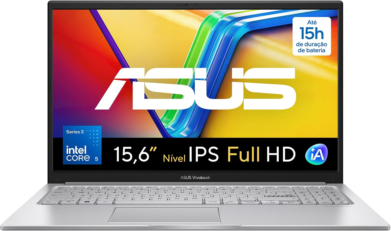 Notebook Asus Vivobook 15 X1504MA-BQ300W Core 5 320, 8GB, 256GB, 15.6" FHD IPS - Windows 11