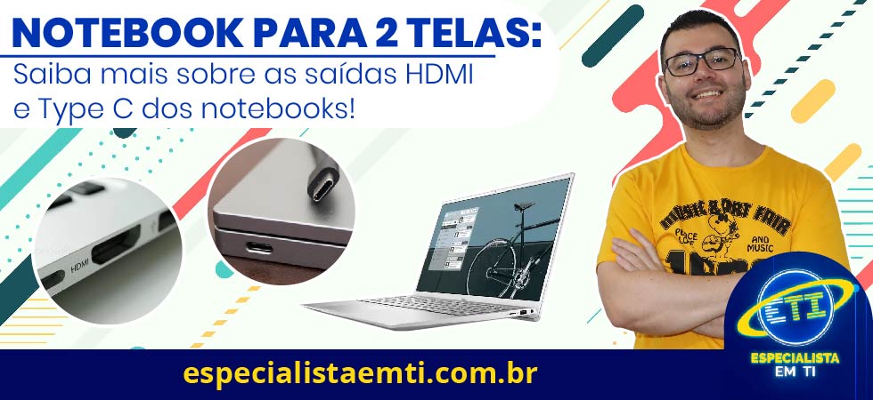 notebook saída para 2 telas